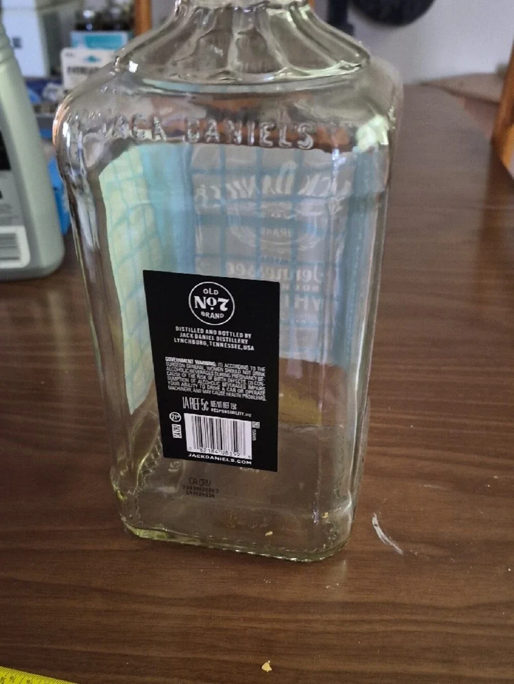 Jack Daniels Black Label Bottle - Black and Clear